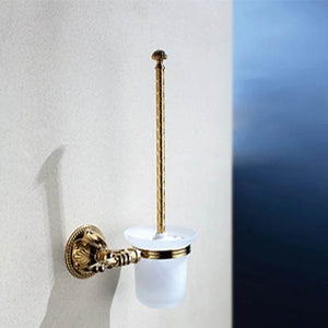 Italian European luxury bathroom accessories hanger toilet brush