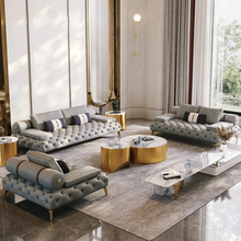 Cargar imagen en el visor de la galería, Luxury high-end Synthetic Leather Sofa Set for Living Room
