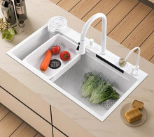 Загрузить изображение в средство просмотра галереи, 304 Stainless Steel Waterfall Faucet kitchen Sink Multi-Function
