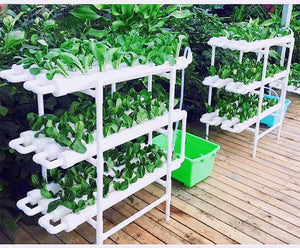 Hydroponics Nft System with 36/54/72/108 Holes Kits,Vertical Hydroponic Growing Systems PVC Tube Plant Vegetables