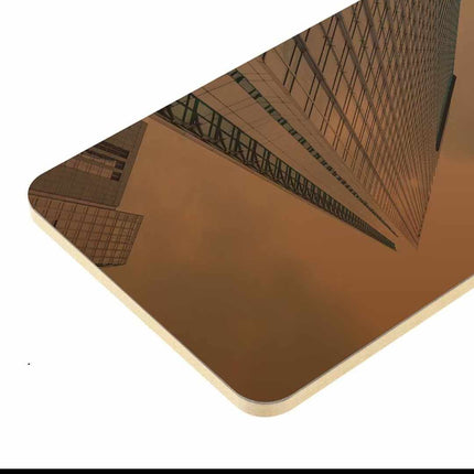 Mirror Panel PVC Wall Decor Bamboo Charcoal Wood Metal Plate Waterproof