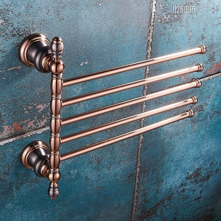 Bathroom Hotel Corner Wall Mounted Adjustable Folding Bath Holder Mental Hanger Rail Towel Rack