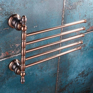 Bathroom Hotel Corner Wall Mounted Adjustable Folding Bath Holder Mental Hanger Rail Towel Rack