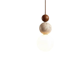 Загрузить изображение в средство просмотра галереи, Wabi-Sabi Style Travertine Modern Pendant Lamp Best Design Decorative Light Classic Bedside Lava Stone Lamp Lights
