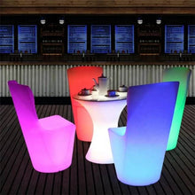 Lade das Bild in den Galerie-Viewer, Illuminated Chair and Bar Set Furniture 40cm 3d Led Flashing Cube Seat Glowing Chair and Table
