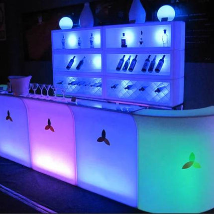 Luxury Illuminated Night Club Counter Table Outdoor Bar Table