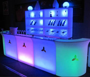 Luxury Illuminated Night Club Counter Table Outdoor Bar Table