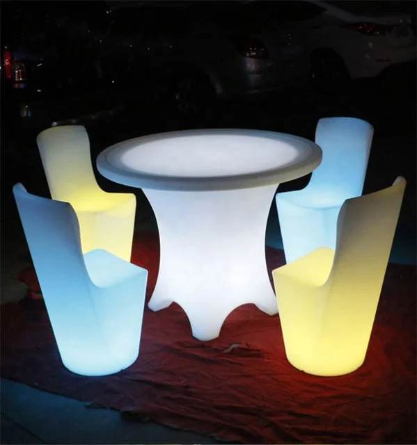 KTV Nightclub Led Tables and Chairs Outdoor Décor for Events