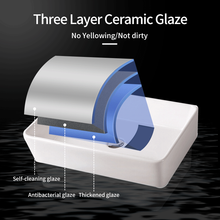 Cargar imagen en el visor de la galería, Modern White Bathroom Basin – Stylish Wash Basin for Vanity, Countertop &amp; Bathroom Sink
