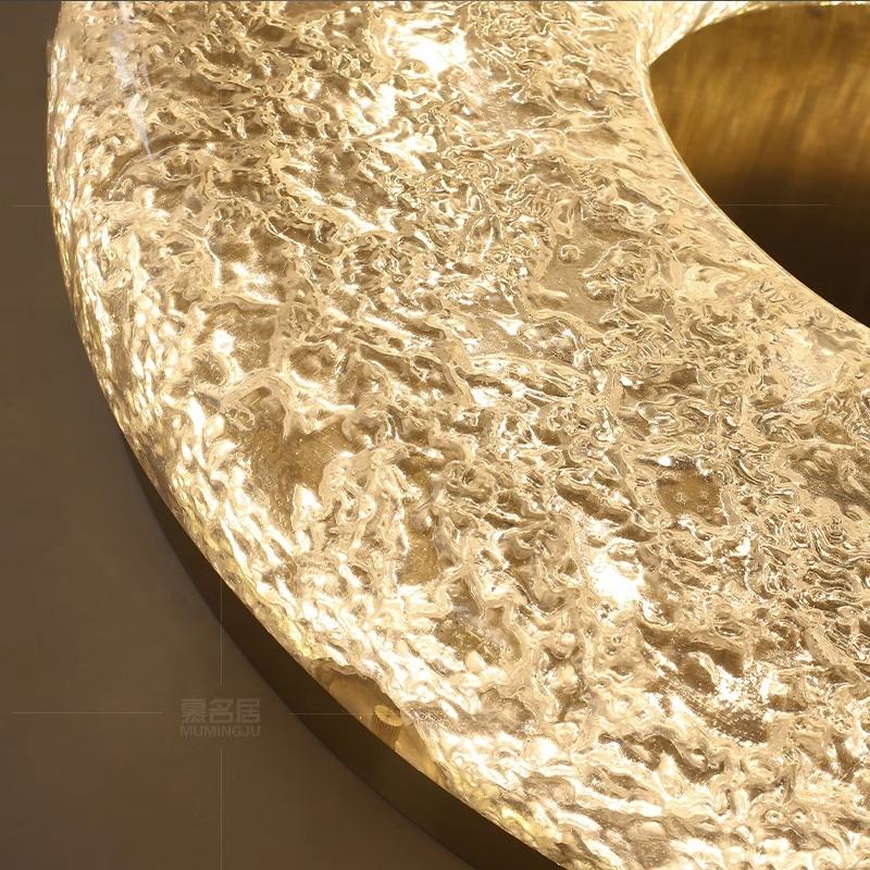 Luxurious Minimalist LED Ceiling Light – Pure Copper Fixture for Living Room, Bedroom & Villa Dining Spaces