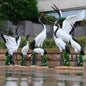 Garden Crane Pair Statue Resin Animal Sculpture Statue
