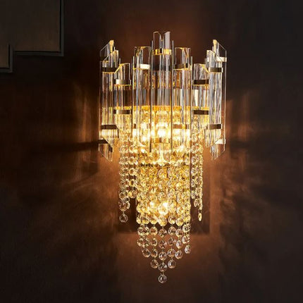 LED-Wandleuchte für Wohnzimmer, Flur, Schlafzimmer und Schlafzimmer – ideal für die Wandgestaltung mit Kristall-Elementen. 