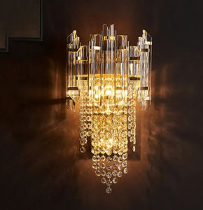 Indoor Crystal Lighting Living Room Home Decor Led Wall Light Luxury Corridor Bedroom Bedside Wall Lamp