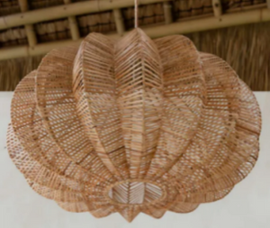 Handcrafted Natural Rattan Lampshade – Indoor Pendant Light Cover for Home, Restaurant & Café Decor