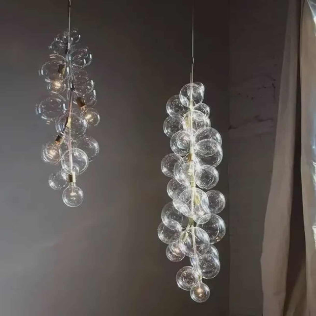 Nordic Modern Bubble Ball Pendant Light – Luxury Glass Chandelier for Living Rooms, Bedrooms & Dining Areas