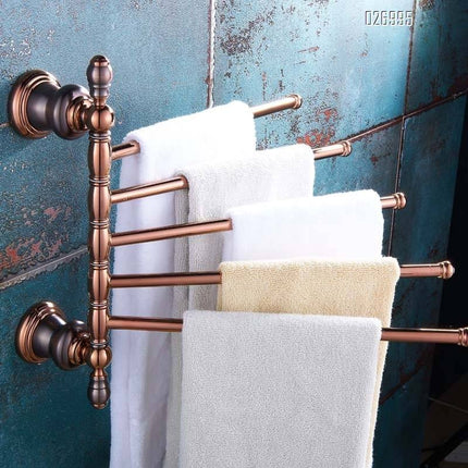 Bathroom Hotel Corner Wall Mounted Adjustable Folding Bath Holder Mental Hanger Rail Towel Rack