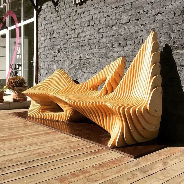 Wooden Mountain Chair Benches Outdoor Garden Leisure