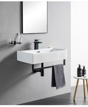 Cargar imagen en el visor de la galería, Modern White Bathroom Basin – Stylish Wash Basin for Vanity, Countertop &amp; Bathroom Sink
