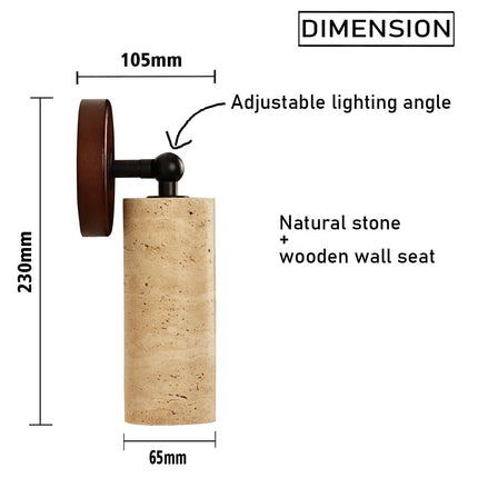 Travertine Outdoor Wall Light – Modern Stone Wall Lamp for Resorts, Hotels, Villas, Patios & Courtyards