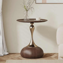 Load image into Gallery viewer, Contemporary Stone Top Side Table – Modern Frame Accent Table for Living Room, Balcony &amp; Bedroom Furniture
