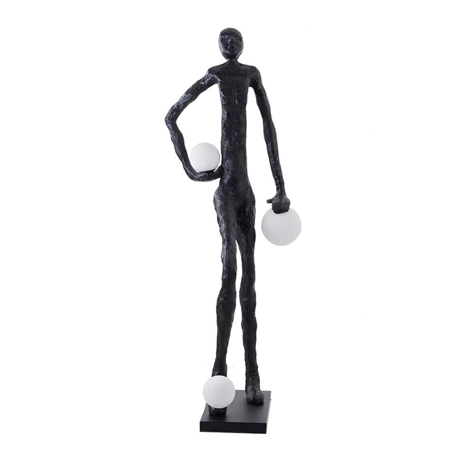 Customized Abstract Human Statue Floor Light Art Exhibition Gallery Sculpture Standing LED Floor Lamps