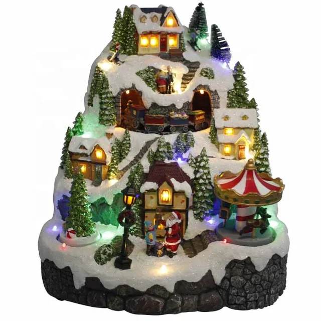 Christmas Home Ornaments Decoration With Lights and Music