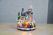 Cargar imagen en el visor de la galería, Christmas Decoration Gingerbread House with Moving Gingers Christmas Village Lighted
