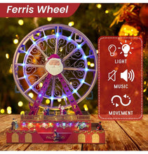 Загрузить изображение в средство просмотра галереи, Christmas Decoration Ferris Wheel with Led Light Music Turning Movement
