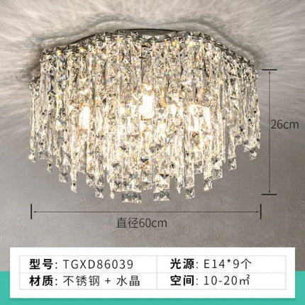Luxury Postmodern High-end Atmospheric Circular Crystal Ceiling Lights by Manufacturers K9 Crystal Ceiling Lamp