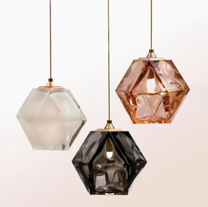 LED Pendant Lights with Clear Glass Iron Shade 2pcs Small GC Lustre Lamp Brilliant Home Decor