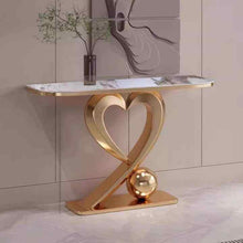 Load image into Gallery viewer, Modern Simple Stainless Steel Console Table Light Luxury Slate Entrance Cabinet Extremely Narrow Pattern for Living Room
