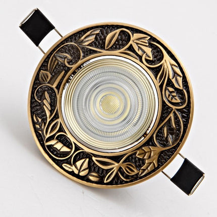 Plafonnier moderne en forme de feuille ronde – Luminaire encastré LED artistique pour salon, chambre et intérieurs inspirés par la nature 