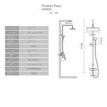 Cargar imagen en el visor de la galería, Black Slim Shower 304 Stainless Steel Italian Modern Style Edition
