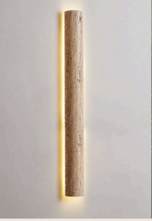 Minimalist Waterproof Wall Lamp – Japanese Travertine Stone Outdoor Light for Villa, Balcony & Hotel Bedroom