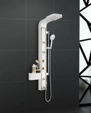 Load image into Gallery viewer, Luxury Modern Style White and Gold Shower Panel
