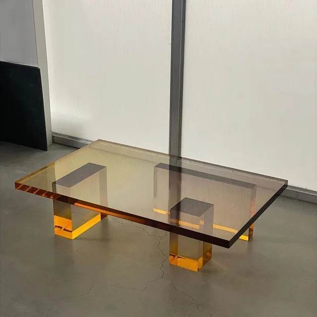 Modern Minimalist Living Room Sofa Side Acrylic Gradient Coffee Table