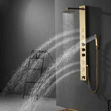 Load image into Gallery viewer, Waterfall Shower Panel Wall Mounted with Jets Hand Shower Set Cheap Shower Columns
