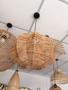 Handcrafted Natural Rattan Lampshade – Indoor Pendant Light Cover for Home, Restaurant & Café Decor