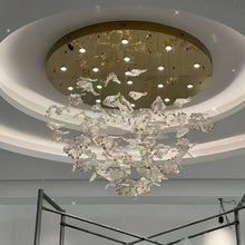 Load image into Gallery viewer, Maple Leaf Art Glass Chandelier Modern Customized Decorative Light for Hotel Hall, Villa, and Home
