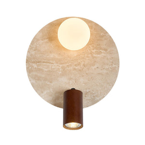 Japanese Wabi-Sabi Yellow Cave Stone Wall Lamp – Modern LED Bedside Light for Bedroom, Hallway, or Living Room Decor
