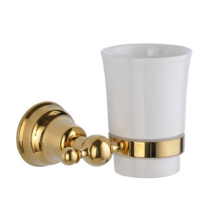 6-teiliges luxuriöses Badezimmer-Wandaccessoires-Set aus Aluminium im Gold-Design 