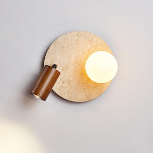 Japanese Wabi-Sabi Yellow Cave Stone Wall Lamp – Modern LED Bedside Light for Bedroom, Hallway, or Living Room Decor