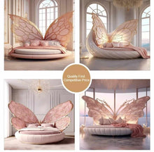 Charger l&#39;image dans la galerie, Luxury Modern Style Butterfly Princess Bed
