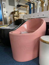 Lade das Bild in den Galerie-Viewer, Pink Modern Design Floor Standing WC Toilet Siphon Jet Flushing One Piece Ceramic Toilet
