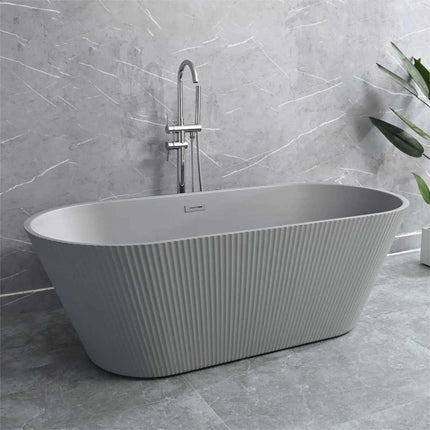 Customized Size Matt Grey Portable Bathroom Free Standing Deep Soaking Showers Acrylic Bathtub