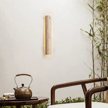 Загрузить изображение в средство просмотра галереи, Minimalist Waterproof Wall Lamp – Japanese Travertine Stone Outdoor Light for Villa, Balcony &amp; Hotel Bedroom
