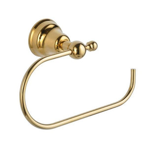 6 Pieces Luxury Gold Design Aluminum Wall Mounted Bathroom Accessories Set