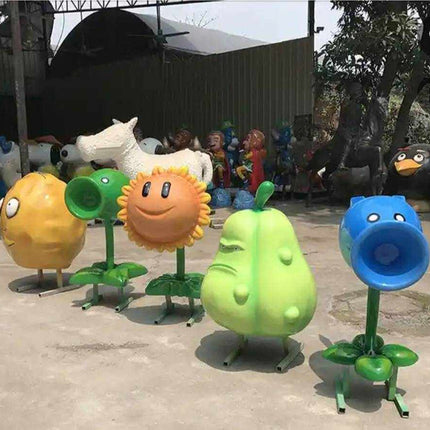 Fiber Glass Plants VS Zombies Garden Sculpture