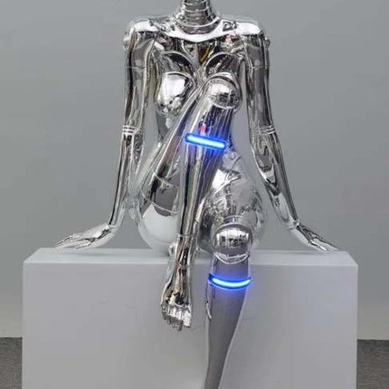 Individuelle 3D-Druckstatue, hochpräzise 3D-Simulation, Kunstwerk, Skulptur, Porträt, galvanisiert, Mann, große Roboterskulptur 