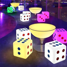 Cargar imagen en el visor de la galería, Modern Colorful Led Chair Table Waterproof Wireless Remote Control Led Cube Chair
